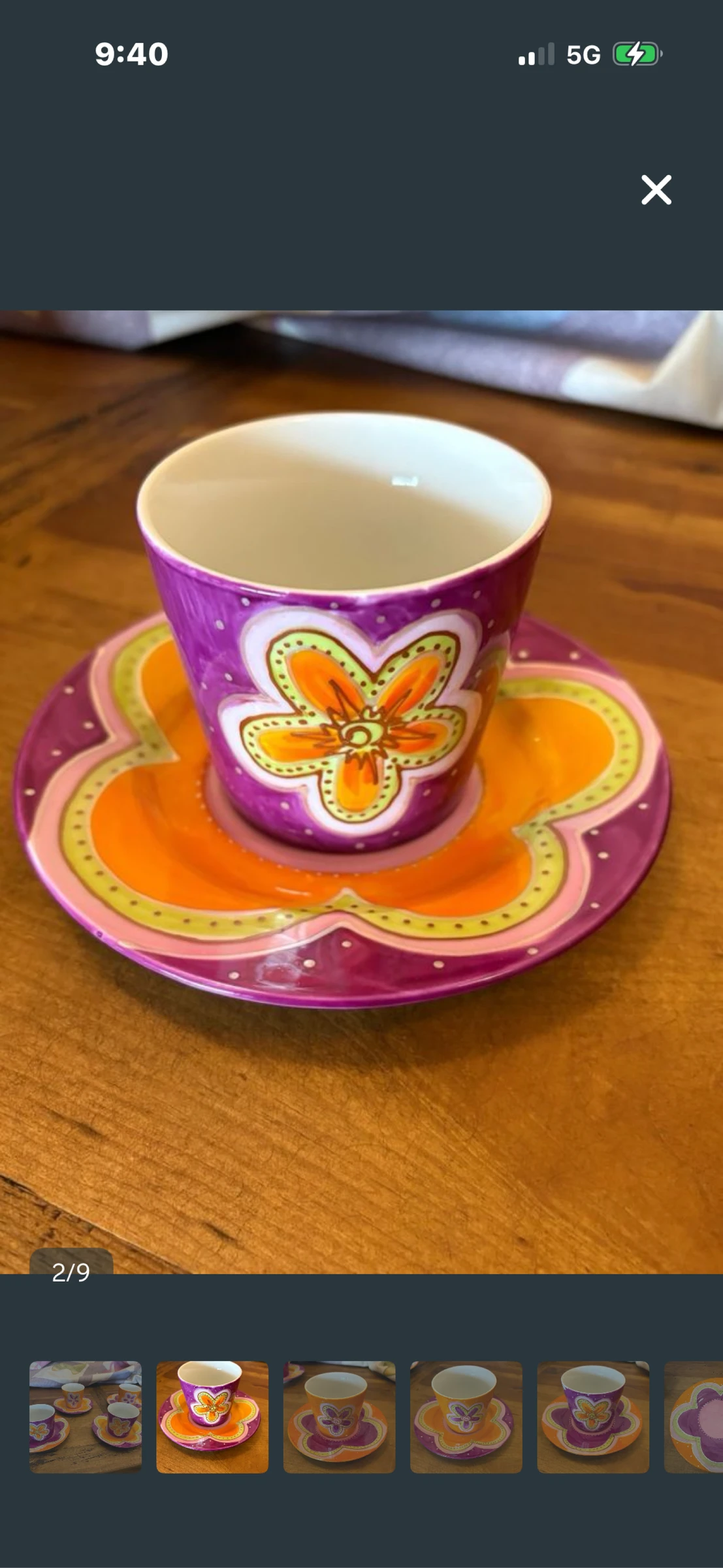 4 cups and saucers – photo 2